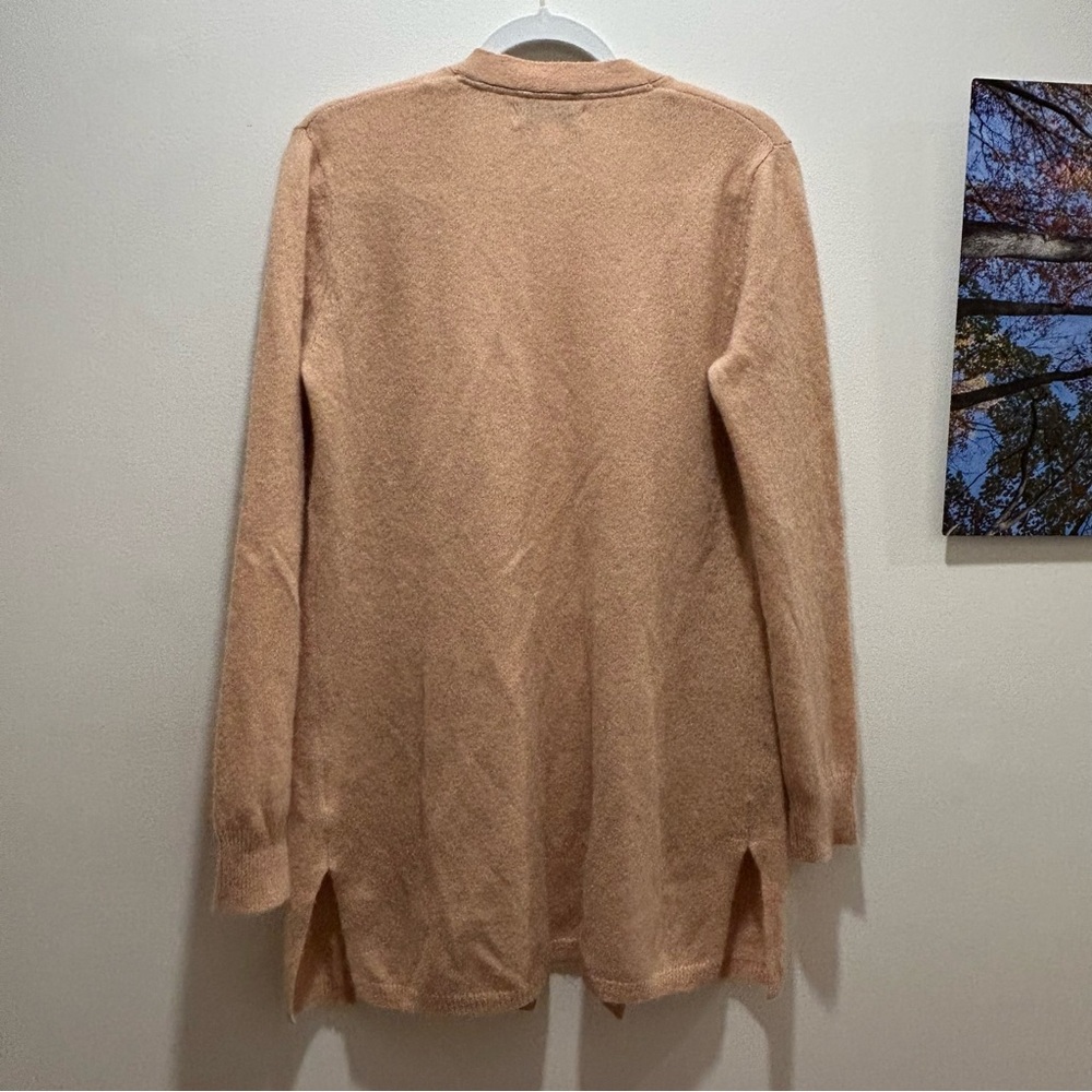 Magaschoni Cashmere Tan Long Cardigan Sweater - Medium - Picture 5 of 11